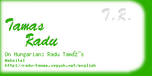 tamas radu business card